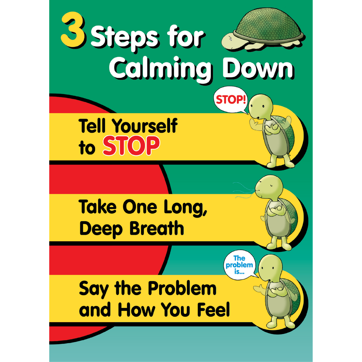 3 Steps For Calming Down Poster